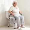 VEVOR Raised Toilet Seat with Arms, 400 lbs Load Capacity, Adjustable Height and Width, Commode Cushion Padded Elevated Toilet Seat Riser with Handles for Seniors, Elderly, Handicap, Disabled, Adults