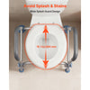 VEVOR Raised Toilet Seat with Arms, 300 lbs Load Capacity, Adjustable Height, Widened Commode Elevated Toilet Seat Riser with Handles and Splash Guard for Seniors, Elderly, Handicap, Disabled, Adults