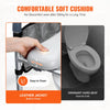 VEVOR Raised Toilet Seat, 7-Position Height Adjustment 19.3" - 25.2", 350lbs Weight Capacity, with Comfort Padded Aluminum Frame, Universal Toilet Seat Riser, for Elderly, Handicap, Pregnant, Medical