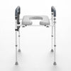 VEVOR Raised Toilet Seat, 7-Position Height Adjustment 19.3" - 25.2", 350lbs Weight Capacity, with Comfort Padded Aluminum Frame, Universal Toilet Seat Riser, for Elderly, Handicap, Pregnant, Medical