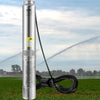 VEVOR Deep Well Submersible Pump, 1HP 230V/60Hz, 37gpm Flow 207ft Head, with 33ft Electric Cord, 4\" Stainless Steel Water Pump for Industrial, Irrigation&Home Use, IP68 Waterproof Grade