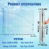 VEVOR Deep Well Submersible Pump, 0.5HP 115V/60Hz, 28gpm Flow 167ft Head, with 33ft Electric Cord, 4\" Stainless Steel Water Pumps for Industrial, Irrigation&Home Use, IP68 Waterproof Grade
