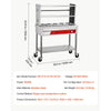 VEVOR Commercial Food Warmer 5 x 1/3 Pans Electric Steam Table 1500W, for Buffet Restaurant Catering Party, Professional Stainless Steel Server, with Undershelf, Rolling Stand, and Temp Control