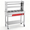 VEVOR Commercial Food Warmer 5 x 1/3 Pans Electric Steam Table 1500W, for Buffet Restaurant Catering Party, Professional Stainless Steel Server, with Undershelf, Rolling Stand, and Temp Control