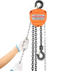 VEVOR Hand Chain Hoist, 1/2 Ton 1100 lbs Capacity, Manual Chain Block with Upgrade G80 Galvanized Chain, 10 ft Lifting Height, Heavy Duty Pulley Hoist for Garage Warehouse Automotive Machinery, Orange