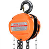 VEVOR Hand Chain Hoist, 1 Ton 2200 lbs Capacity, Manual Chain Block with Upgrade G80 Galvanized Chain, 10 ft Lifting Height, Heavy Duty Pulley Hoist for Garage Warehouse Automotive Machinery, Orange