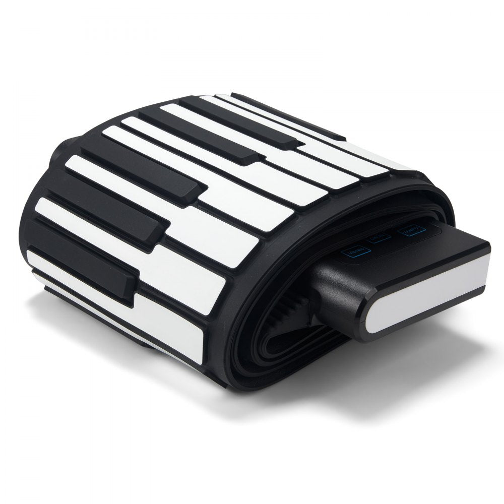 VEVOR 88 Keys Roll Up Keyboard Piano, 128 Rhythms, 128 Tones Portable Electric Digital Hand Roll Piano with Rechargeable Battery 2W Speaker LED Display 5 Ports MIDI Function, for Kids Beginners Adults