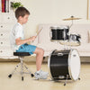 VEVOR Kids Drum Set, 3-Piece, 14 in Beginner Drum Set with Adjustable Throne Cymbal Pedal Two Pairs of Drumsticks, 8'' Tom Drum 10'' Snare Drum 14'' Bass Drum, Starter Drum Kit for Child Kids, Black