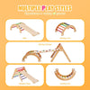 VEVOR Pikler Triangle Set, 5 in 1 Toddler Climbing Toys Indoor Playground, Large Size Wooden Climbing Gym for Toddlers 1-3 Years, Montessori Climbing Set with Triangle, Ramp, and Arch, Colorful