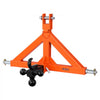 VEVOR 3 Point Trailer Hitch with 2" Receiver, 3 Pt Quick Hitch Attachment with 3 Trailer Balls, Tractor Tow Drawbar Adapter for Category 1, Kubota, Mahindra, Ford, Yanmar, John Deere, Massey Ferguson