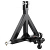 VEVOR 3 Point Trailer Hitch 2 in Receiver, 3pt Quick Hitch Attachment with 3 Trailer Balls, Tractor Tow Drawbar Adapter, Compatible with Kubota, Mahindra, Ford, Yanmar, John Deere, Massey Ferguson