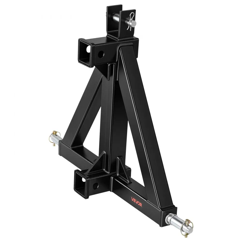 VEVOR 3 Point Trailer Hitch with 2" Receiver, 3 Pt Quick Hitch Attachment, Tractor Tow Drawbar Adapter, Compatible with Category 1, Kubota, Mahindra, Ford, Yanmar, John Deere, Massey Ferguson, Tractor