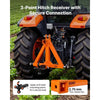 VEVOR 3 Point Trailer Hitch with 2" Receiver, 3 Pt Quick Hitch with 3 Trailer Balls, Tractor Tow Drawbar Adapter for Category 1, Kubota, Mahindra, Ford, Yanmar, John Deere, Massey Ferguson, Orange