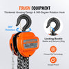 VEVOR  2 Ton Hand Chain Hoist 10 FT Come Along, 4400 lbs Capacity G80 Galvanized Carbon Steel with Double-Pawl Brake, Auto Chain Leading & 360° Rotation Hook, for Garage Factory Dock