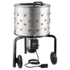 VEVOR Chicken Plucker Machine, 19.7 in Drum, 750W & 275RPM Electric Chicken Plucking Machine with 98 Soft Fingers & Transport Wheels, Stainless Steel Feather Remover for Processing 2 Chicks Once