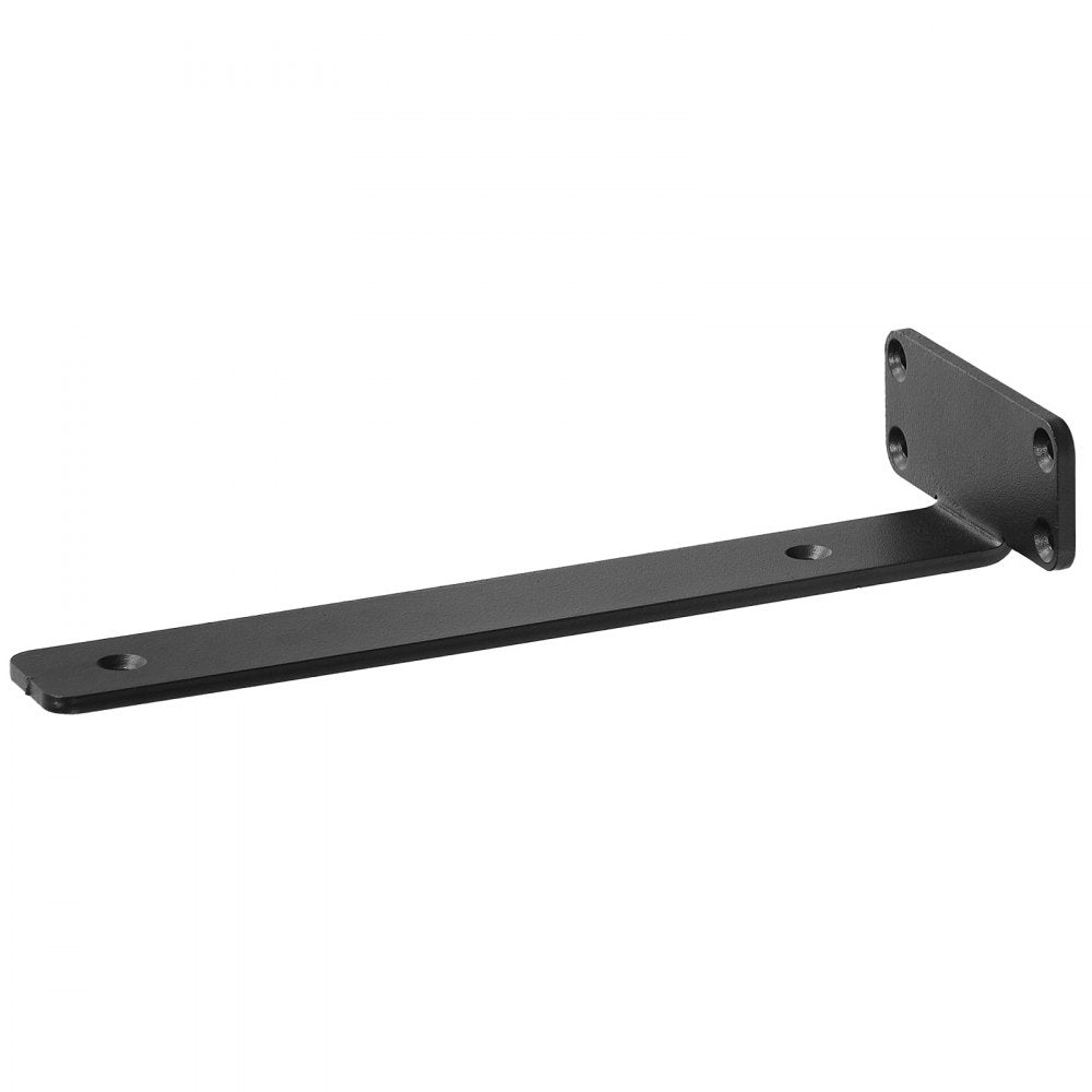 VEVOR Shelf Bracket, 12”L x 4”W x 1.6”H 6 Pcs, Heavy Duty Floating Shelf Brackets, Brackets for Shelves, 5mm Thick Matte Black L Shelf Bracket,Steel Shelving Brackets with 160 lbs Load Capacity