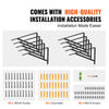VEVOR Shelf Bracket, 12 x 8 in 10 Pcs, Heavy Duty Floating Shelf Brackets, Brackets for Shelves, 3mm Thick Matte Black Triangle Shelf Bracket,Steel Shelving Brackets with 160 lbs Load Capacity