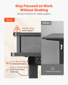 VEVOR L-shaped desk sturdy support and materials detail