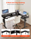 VEVOR L-shaped desk storage drawers and tidy desktop