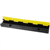 VEVOR 5-Piece Rubber Cable Guard, Dual Channel, 12000 lbs per Axle Load Capacity, Durable Hose & Wire Protection Ramp for Driveways, with Easy Access Top & 50 ft Caution Tape for Both Indoor & Outd