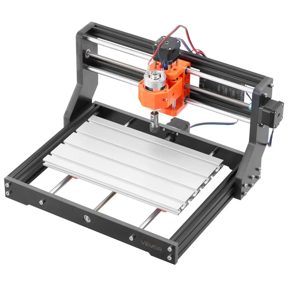 VEVOR 3018 CNC Router Machine, 60W Spindle, 3-Axis Wood Engraving Milling Machine, with 300 x 180 x 40 mm Working Area, Aluminum Alloy Structure, for Wood Acrylic Carving Cutting