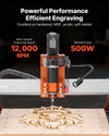 VEVOR CNC Router Machine, 500W Spindle, 3-Axis Wood Engraving Milling Machine, with Dual Linear Rails & Ball Screw, 15.75 x 15.75 x 3.74 in Working Area, Trim Router, for Wood Acrylic Carving Cutting