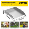 VEVOR Stainless Steel Griddle,18" X 16" Universal Flat Top Rectangular Plate, BBQ Charcoal/Gas Grill with 2 Handles and Grease Groove with Hole，Grills for Camping, Tailgating and Parties