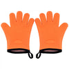 VEVOR Silicone Smoker Oven Gloves, Non-Slip Heat Resident BBQ Grill Gloves with Fingers, Waterproof & Hangable Design, Easy to Clean & Store, for Grilling, Oven, BBQ, Baking, Frying