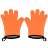 VEVOR Silicone Smoker Oven Gloves, Non-Slip Heat Resident BBQ Grill Gloves with Fingers, Waterproof & Hangable Design, Easy to Clean & Store, for Grilling, Oven, BBQ, Baking, Frying