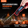 VEVOR Digital Grill Thermometer, 1°F High-precision thermometer for Grill and Cooking, -58~572°F Measuring Range, IP65 Waterproof 3s measure, 180° Foldable Probe with Backlight & Back Magnetic