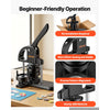 VEVOR Button Maker Machine 1"/1.25"/2.25"(25/32/58 mm) Pin Maker Black, with 300pcs Button Parts, Circle Cutter and Magic Book, Ergonomic Handle, for DIY Badges, Pins, Fridge Magnets and Key Chains
