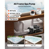 VEVOR SPA Pump 2.5HP Hot Tub Pump 2 Speed 48 Frame with 1.5" & 2" Port, 230V, 175 GPM High Speed & 66 GPM Low Speed, 90° Rotational Interface, SPA Bath Water Circulation, Compatible with OEM Models
