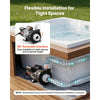 VEVOR SPA Pump 2.5HP Hot Tub Pump 2 Speed 48 Frame with 1.5" & 2" Port, 230V, 175 GPM High Speed & 66 GPM Low Speed, 90° Rotational Interface, SPA Bath Water Circulation, Compatible with OEM Models