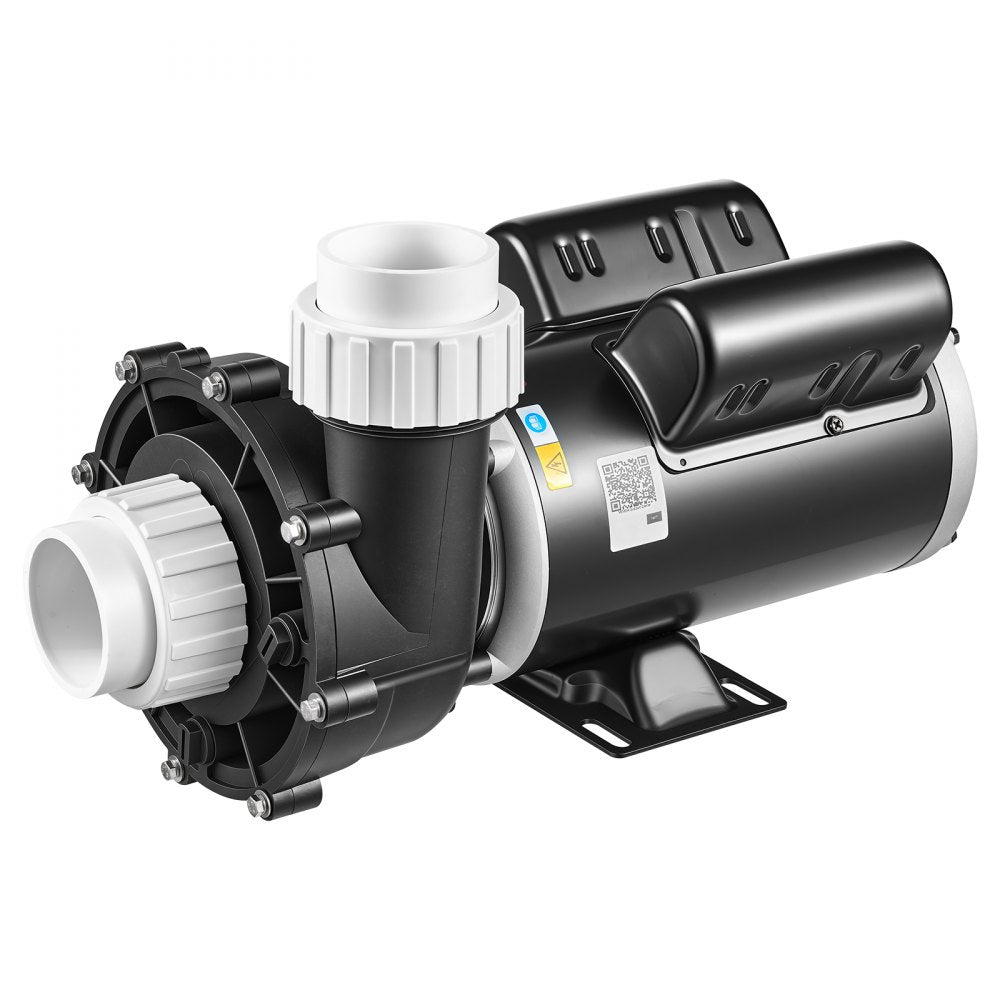 VEVOR SPA Pump 3HP Hot Tub Pump 2 Speed 48 Frame with 1.5" & 2" Port, 230V, 190 GPM High Speed & 90 GPM Low Speed, 90° Rotational Interface, SPA Bath Water Circulation, Compatible with OEM Models