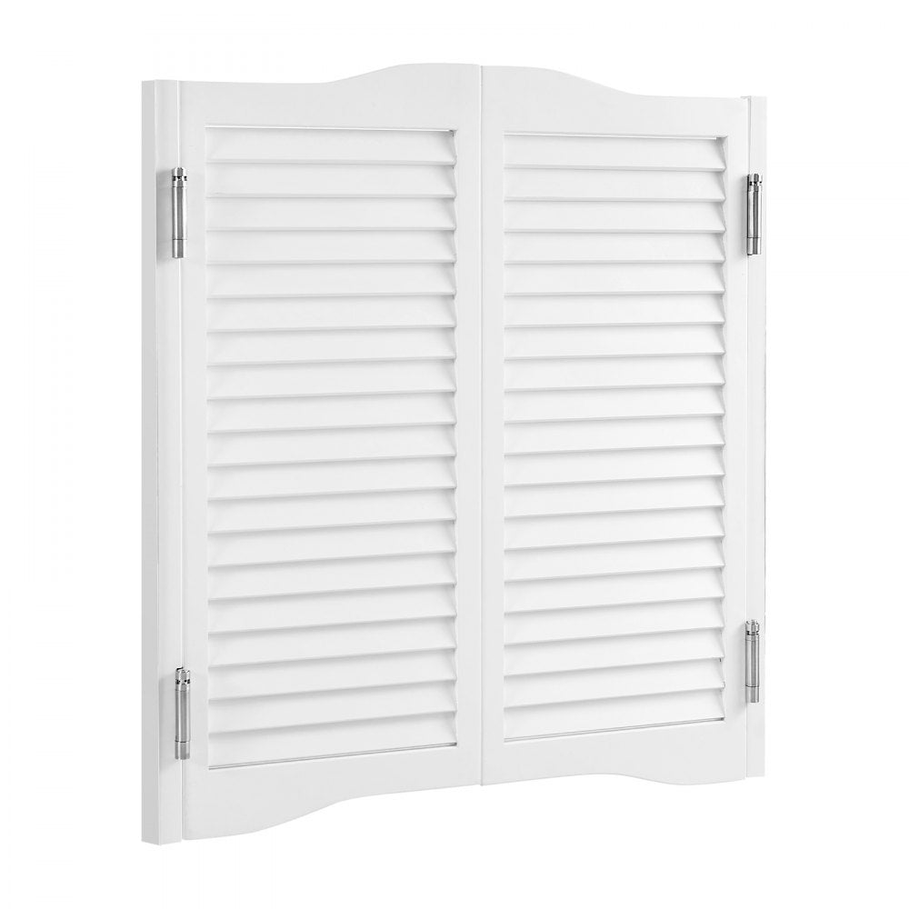 VEVOR Double Saloon Doors, 32"W x 36" H Arched Top Interior Swinging Cafe Doors, Premium Pine Wood, with Hinges & Hardware Kit, Easy to Install, for Hallway Kitchen Bar Pub Entrance, White