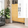 VEVOR Double Saloon Doors, 32"W x 42" H Arched Top Interior Swinging Cafe Doors, Premium Pine Wood, with Hinges & Hardware Kit, Easy to Install, for Hallway Kitchen Bar Pub Entrance, Log Color