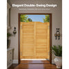 VEVOR Double Saloon Doors, 36"W x 42" H Arched Top Interior Swinging Cafe Doors, Premium Pine Wood, with Hinges & Hardware Kit, Easy to Install, for Hallway Kitchen Bar Pub Entrance, Log Color