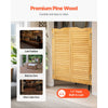 VEVOR Double Saloon Doors, 36"W x 42" H Arched Top Interior Swinging Cafe Doors, Premium Pine Wood, with Hinges & Hardware Kit, Easy to Install, for Hallway Kitchen Bar Pub Entrance, Log Color