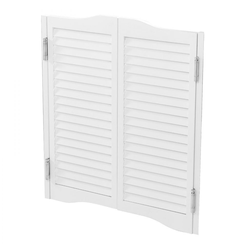 VEVOR Double Saloon Doors, 36"W x 36" H Arched Top Interior Swinging Cafe Doors, Premium Pine Wood, with Hinges & Hardware Kit, Easy to Install, for Hallway Kitchen Bar Pub Entrance, White