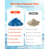 VEVOR Pool Filter Balls for Sand Filter, 1.5 lbs, Filter Balls Replace Pool Filter Sand, Reusable Blue Polyester Fiber Filter Media with Wash Bag, for Swimming Pool Aquarium Tank Above Ground Pool