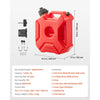 VEVOR Fuel Container, 1.3 Gallon, Gas Can with Spout and Lockable Bracket, 15 L/min Max Flow Rate, Secure & Leak-proof, Portable Flat Fluid Container for Most Cars Motorcycle ATV UTV, Red