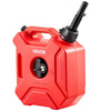 VEVOR Fuel Container, 1.3 Gallon, Gas Can with Spout and Lockable Bracket, 15 L/min Max Flow Rate, Secure & Leak-proof, Portable Flat Fluid Container for Most Cars Motorcycle ATV UTV, Red