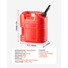 VEVOR Fuel Container, 5 Gallon, Gas Tank with Spout & Clear Scale, 15 L/min Max Flow Rate, Secure & Leak-proof, Portable Flat Fluid Container for Most Cars Motorcycle ATV UTV, Red, 4 Packs