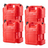VEVOR Fuel Container, 5 Gallon, Gas Tank with Spout & Clear Scale, 15 L/min Max Flow Rate, Secure & Leak-proof, Portable Flat Fluid Container for Most Cars Motorcycle ATV UTV, Red, 4 Packs