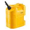 VEVOR Fuel Container, 5 Gallon, Gas Tank with Spout & Clear Scale, 15 L/min Max Flow Rate, Secure & Leak-proof, Portable Flat Fluid Container for Most Cars Motorcycle SUV ATV UTV, Yellow, 1 Pack