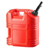 VEVOR Fuel Container, 5 Gallon, Gas Tank with Spout & Clear Scale, 15 L/min Max Flow Rate, Secure & Leak-proof, Portable Flat Fluid Container for Most Cars Motorcycle ATV UTV, Red, 1 Pack