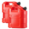 VEVOR Fuel Container, 5 Gallon, Gas Tank with Spout & Clear Scale, 15 L/min Max Flow Rate, Secure & Leak-proof, Portable Flat Fluid Container for Most Cars Motorcycle ATV UTV, Red, 2 Packs