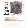 VEVOR Hunting Blind, 2-3 Person Thermal Ground Blinds with Tri-Leg Chair and Carrying Bag, Portable Camouflage Tent, Durable Concealed Shelter with Silent Zipper Door and Window, for Turkey Deer