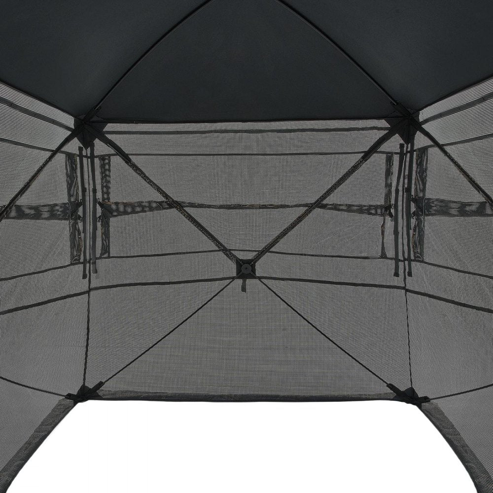 VEVOR Hunting Blind, 270° See Through Ground Blind, 4-5 Person Pop Up Deer Blind for Hunting with Carrying Bag, Portable Resilient Hunting Tent, One-Way See-Through Mesh for Turkey and Deer Hunting