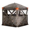 VEVOR Hunting Blind, 288° See Through Ground Blind, 6-7 Person Pop Up Deer Blind for Hunting with Carrying Bag, Portable Resilient Hunting Tent, 4 Horizontal Windows for Turkey and Deer Hunting